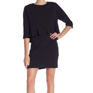 TAYLOR Front Popover Solid dress - Black -NWT 10